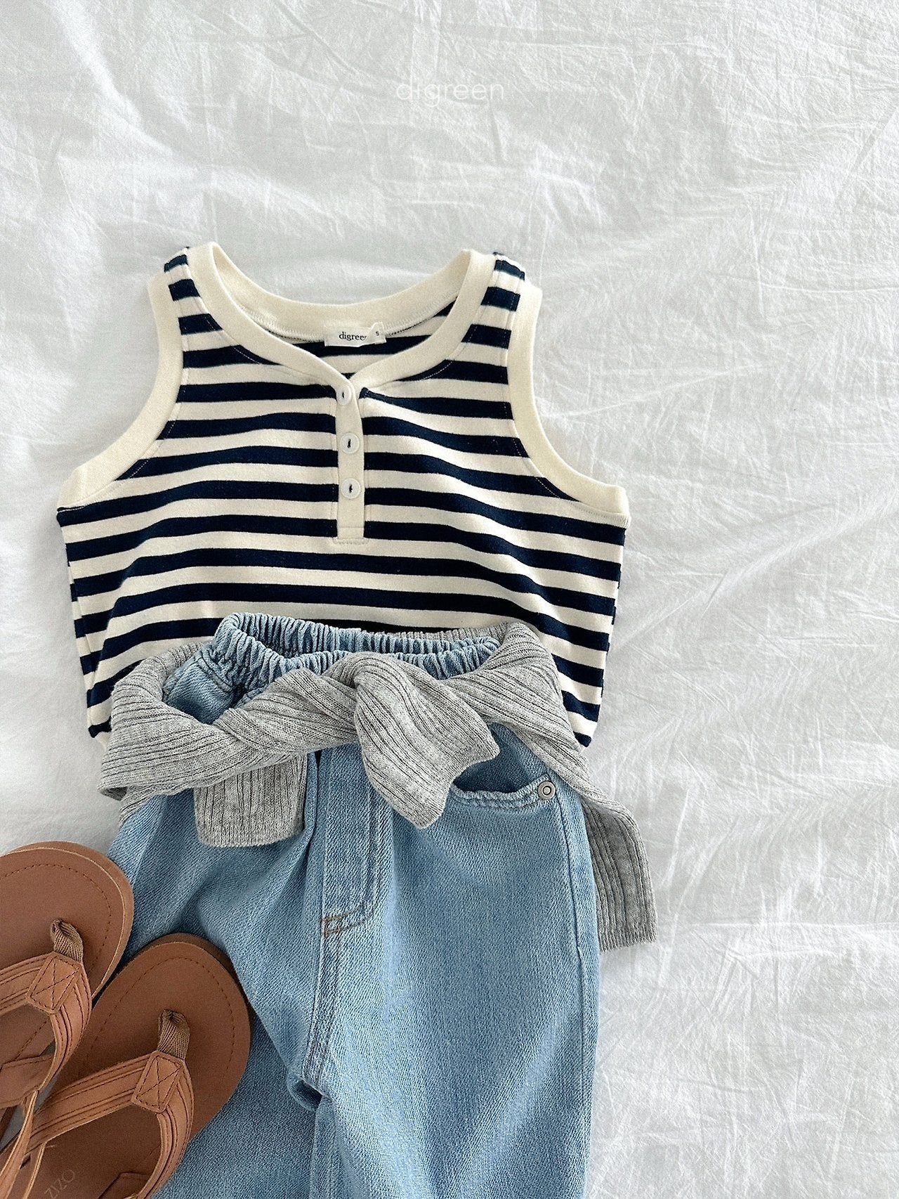 《予約》Wiggly Rib Cardigan (kids) / digreen