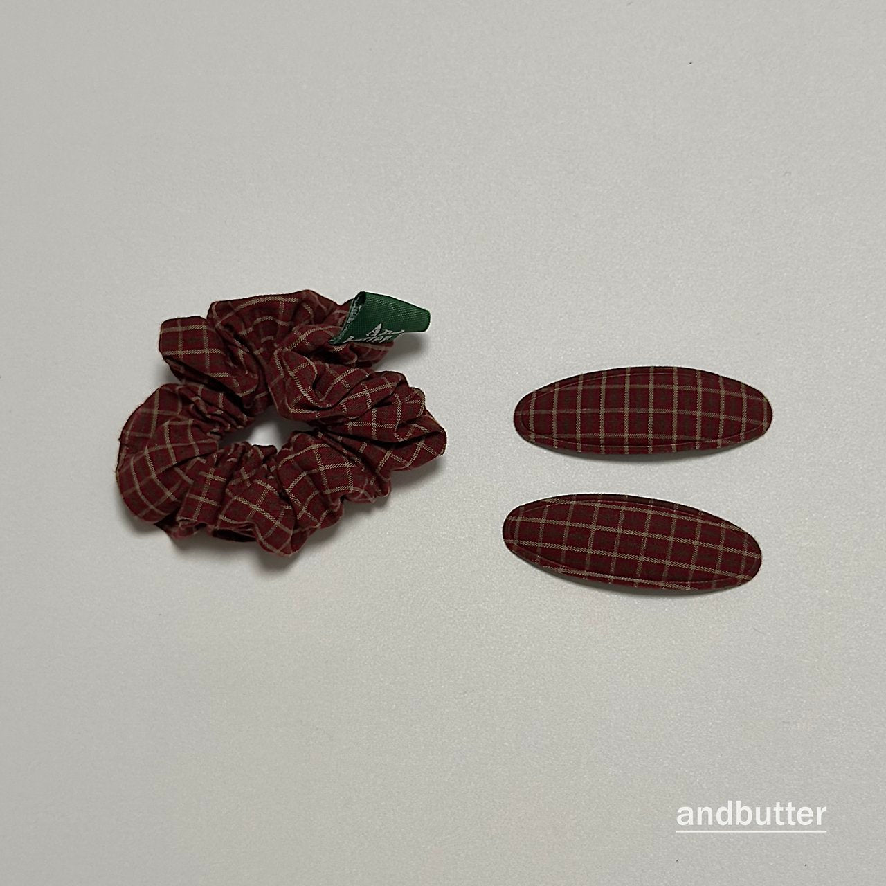 《予約》Classic Check Hair Clips (2SET) / ANDBUTTER