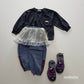 《予約》Wrinkle Dot Layered Skirt / ANDBUTTER