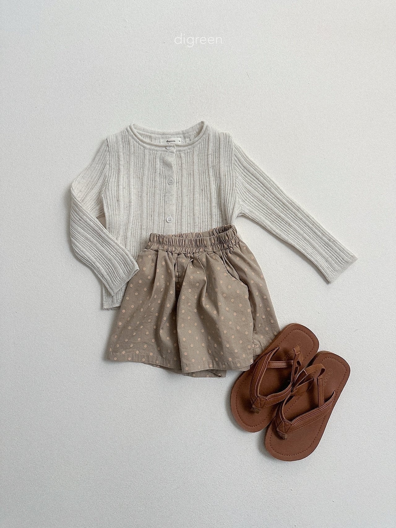 《予約》Wiggly Rib Cardigan (kids) / digreen