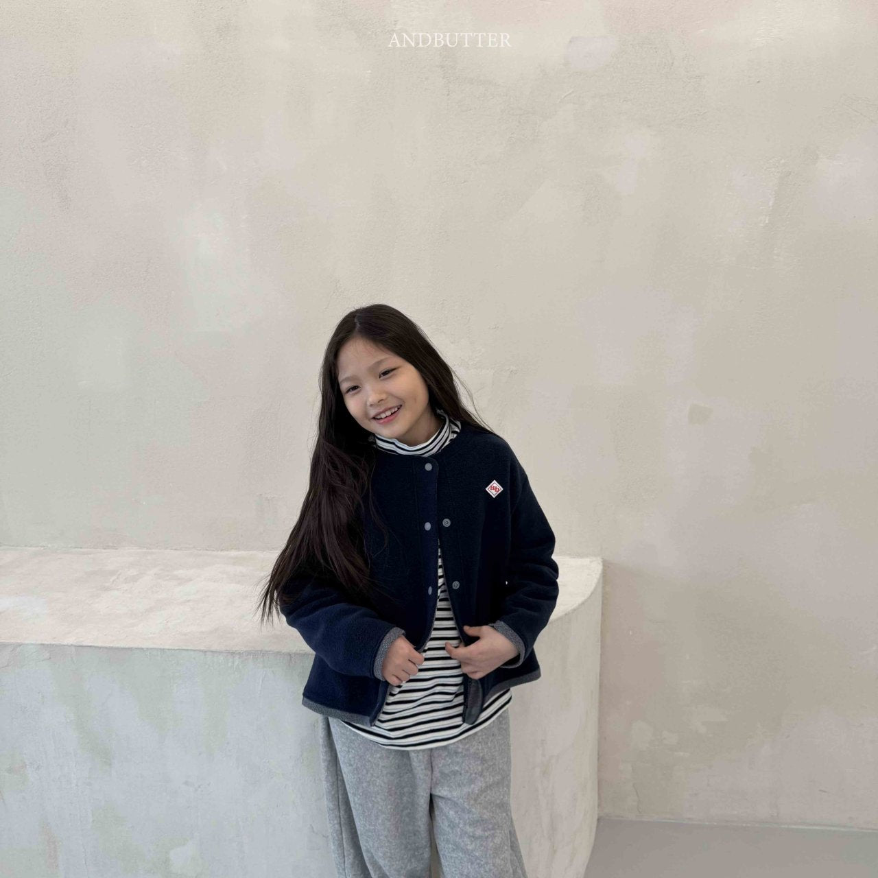 《予約》Fleece Mix Cardigan / andbutter