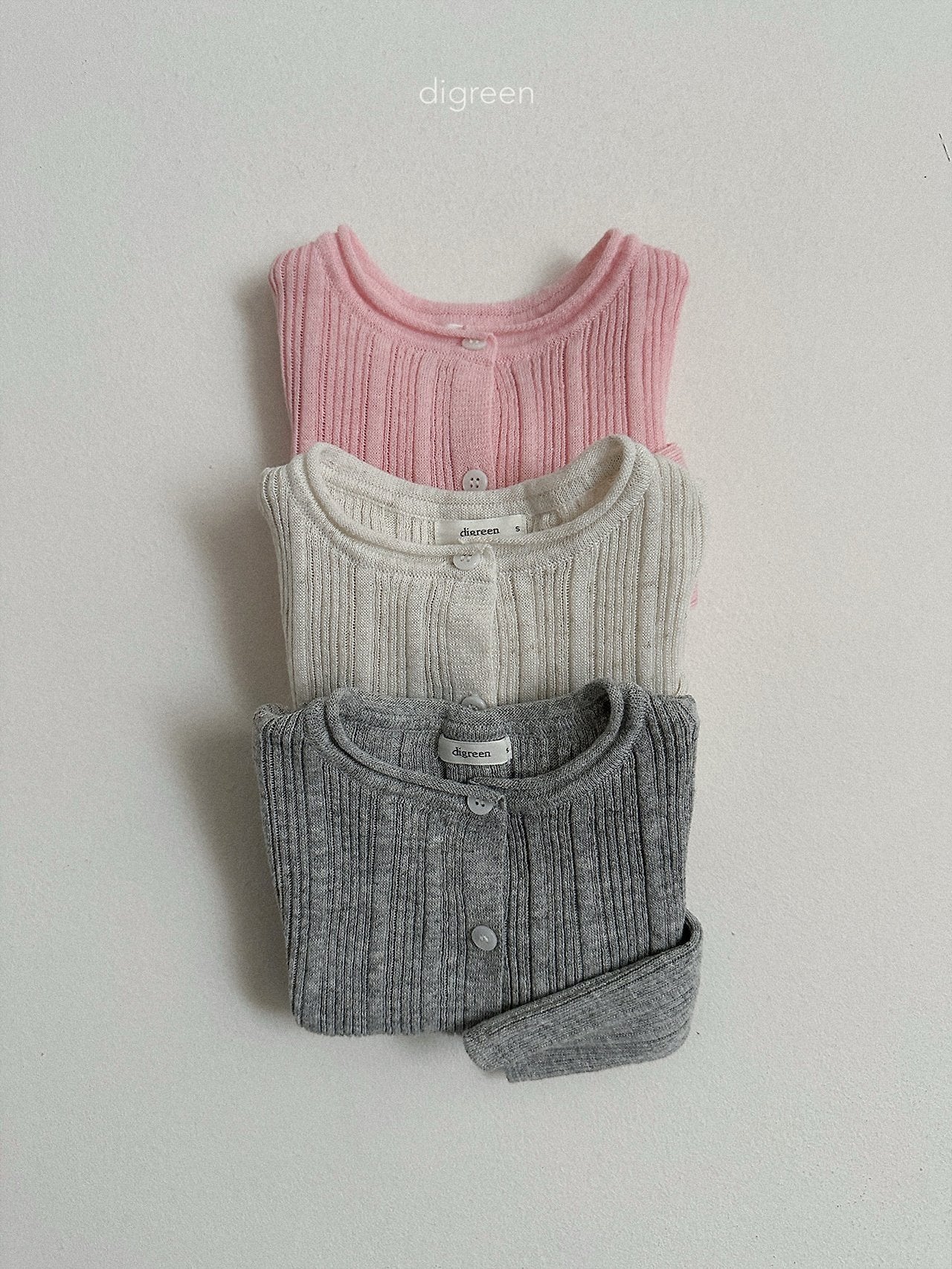 《予約》Wiggly Rib Cardigan (kids) / digreen