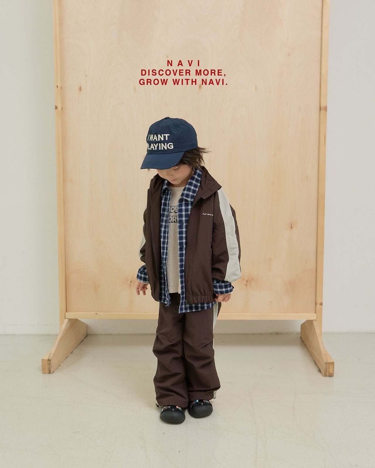 《予約》Anna Two-Tone Jumper / navi.