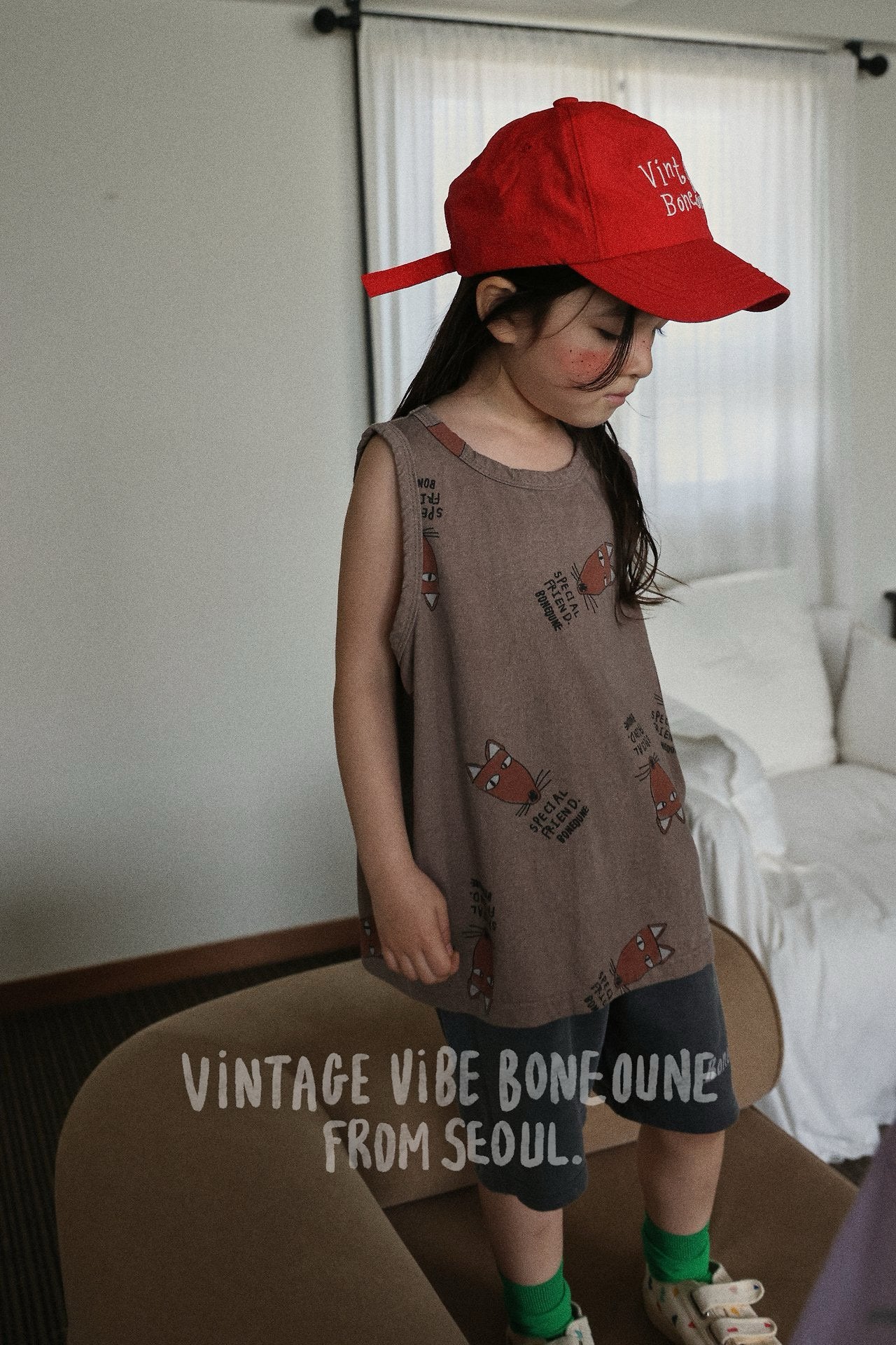 《予約》Fox Sleeveless T-shirt / Boneoune