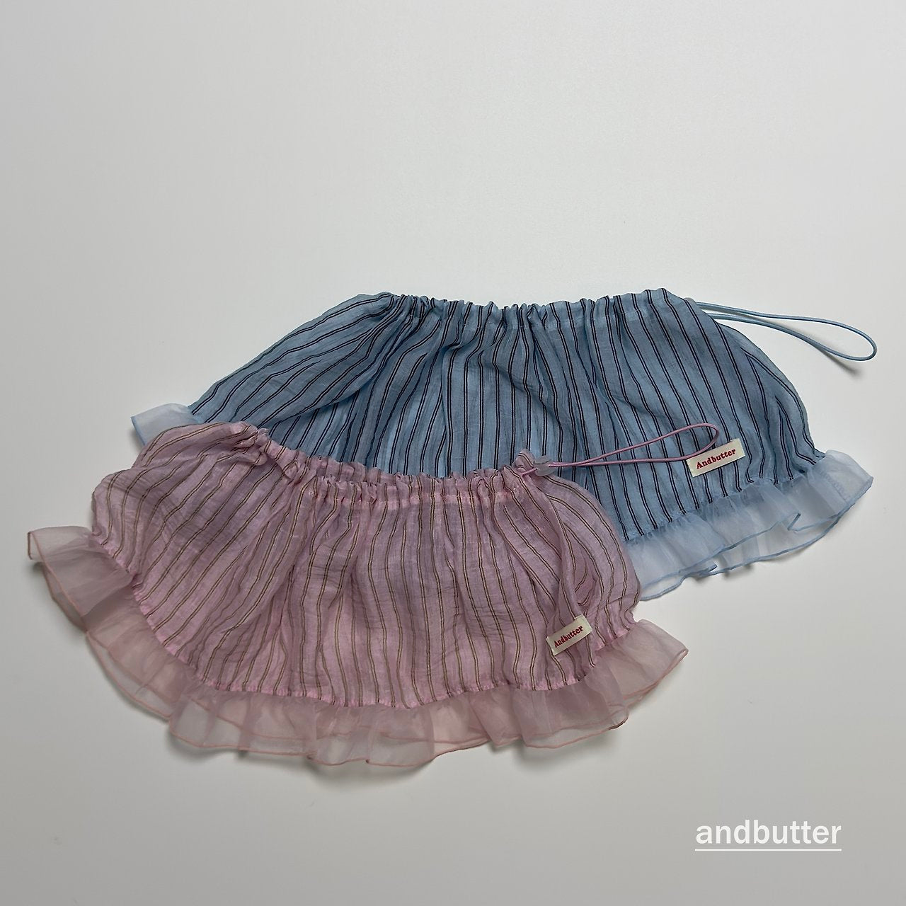 《予約》String Stripe Skirt / ANDBUTTER