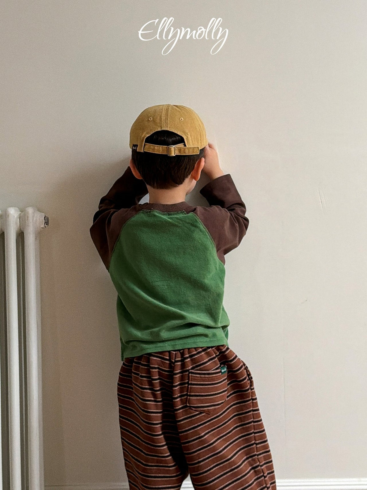 《予約》Raon Color Block Raglan Tee / ELLY MOLLY