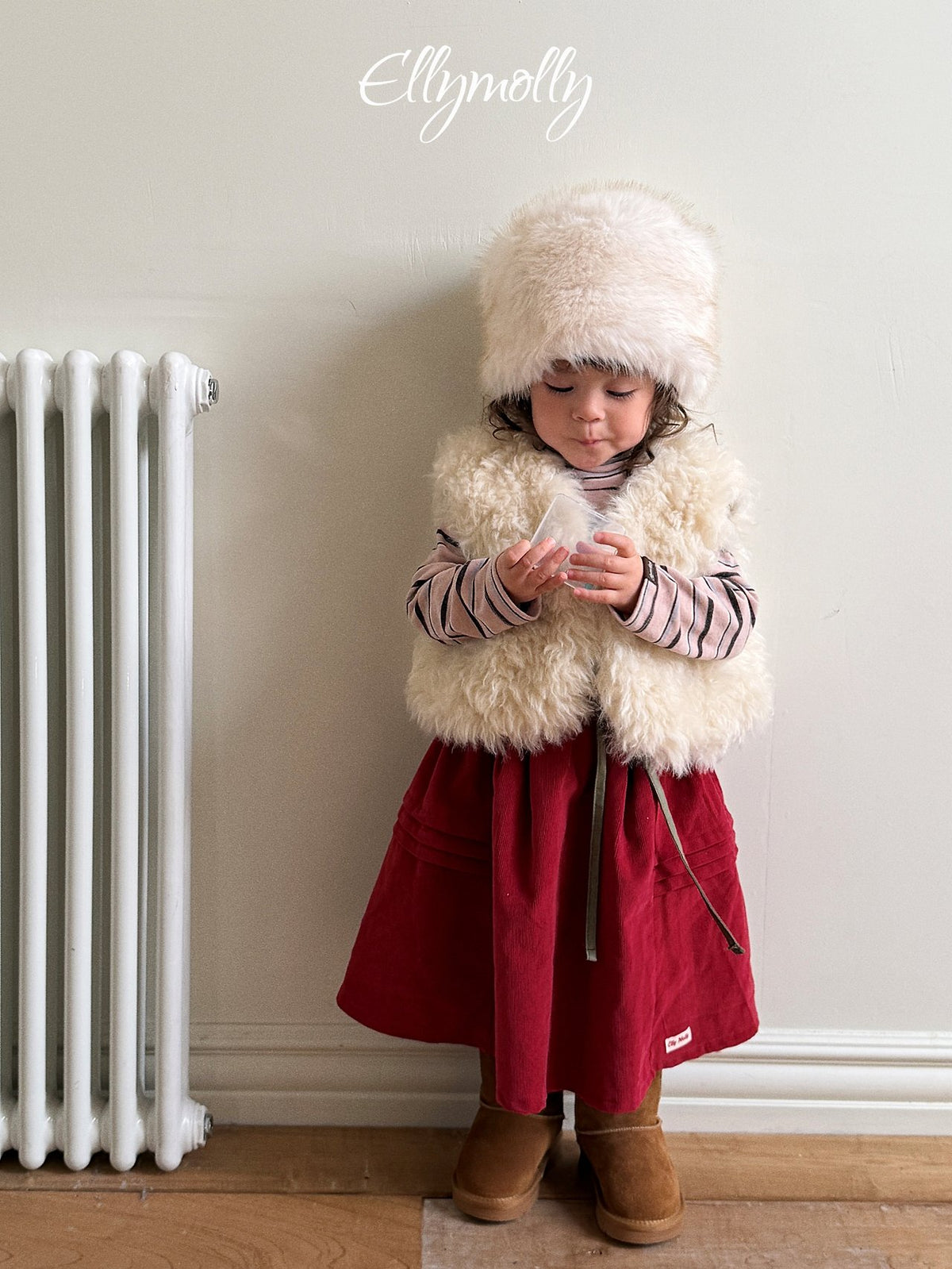 《予約》Snow Warmer Striped Turtleneck Tee / ELLY MOLLY