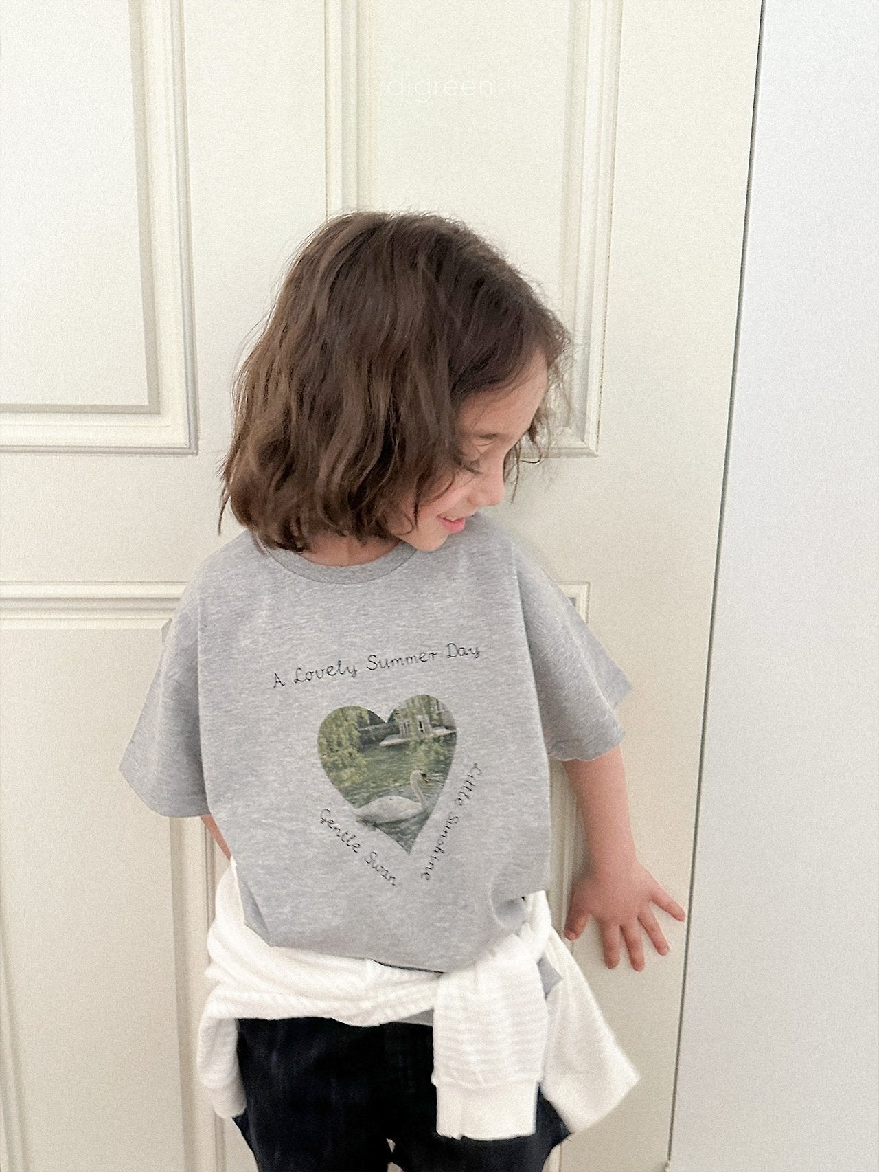 《予約》Pure Swan Tee (kids) / digreen