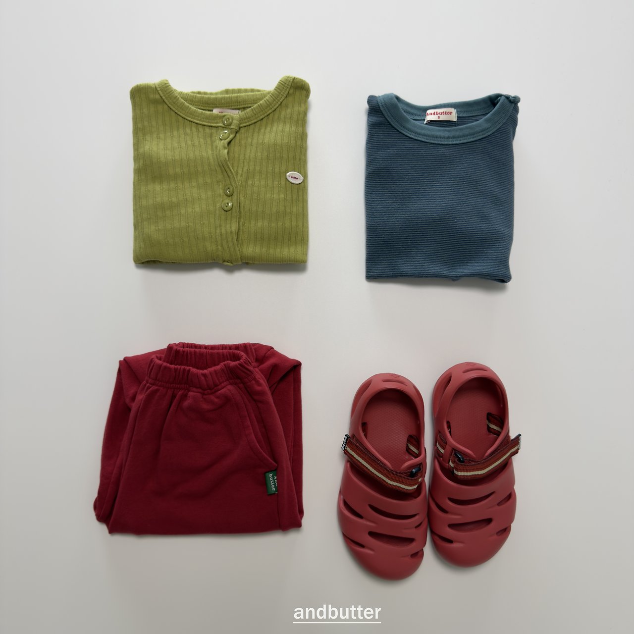 《予約》Rib Jogger Pants / ANDBUTTER