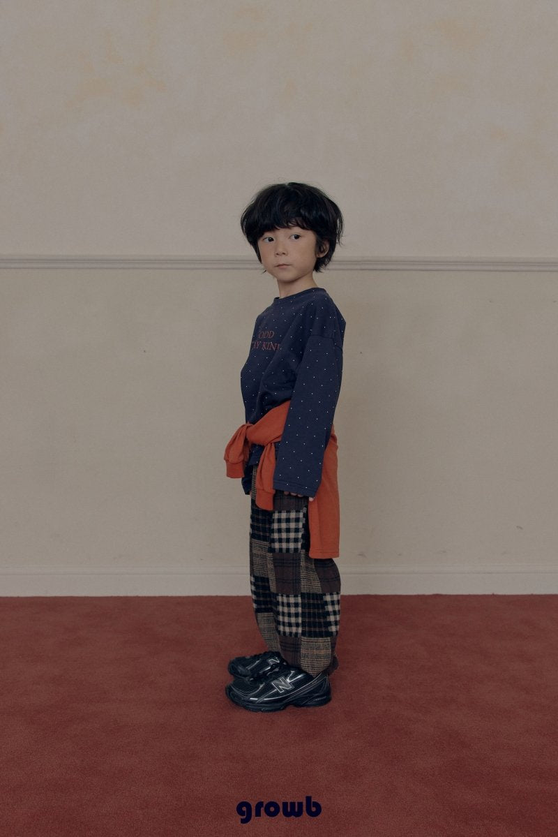 《予約》Patchwork Check Pants / GROWB