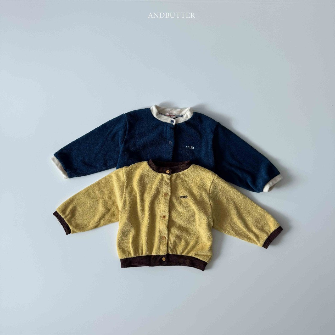 《予約》Two-Tone Terry Cardigan / andbutter