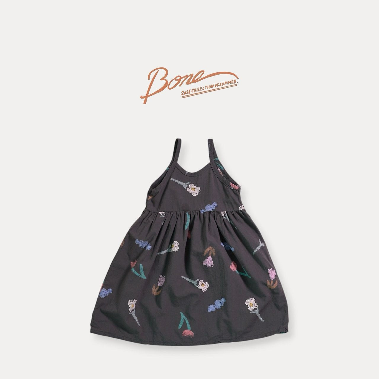《予約》Clay Flower Ribbon Dress / Boneoune