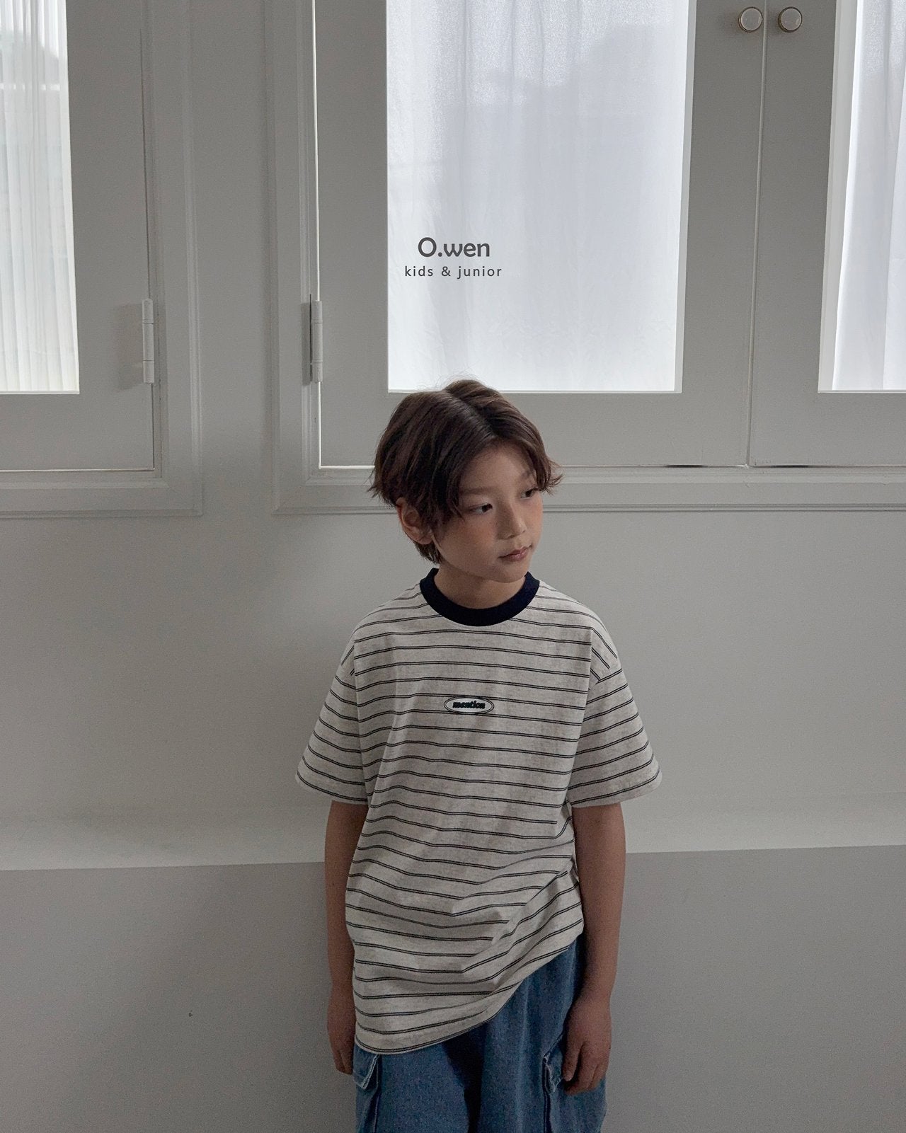 《予約》Mention Stripe Tee / O.wen