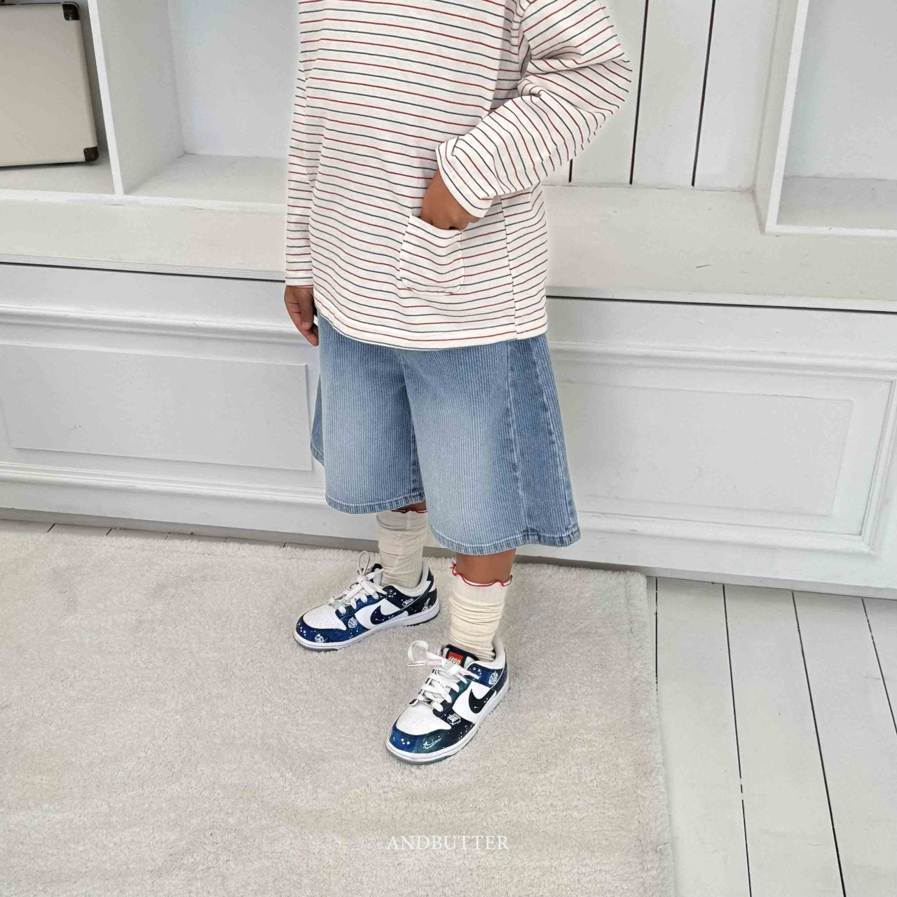 《予約》Line Bermuda Denim / andbutter