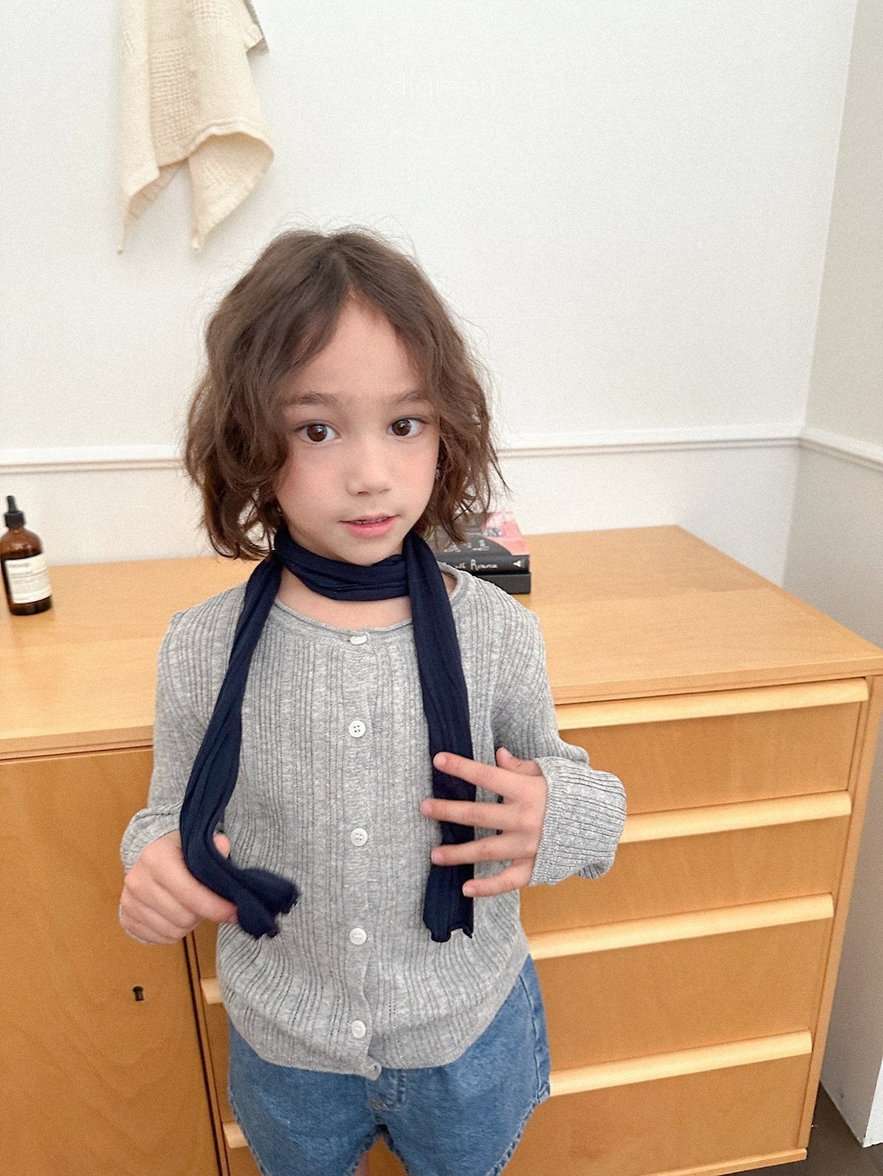 《予約》Wiggly Rib Cardigan (kids) / digreen