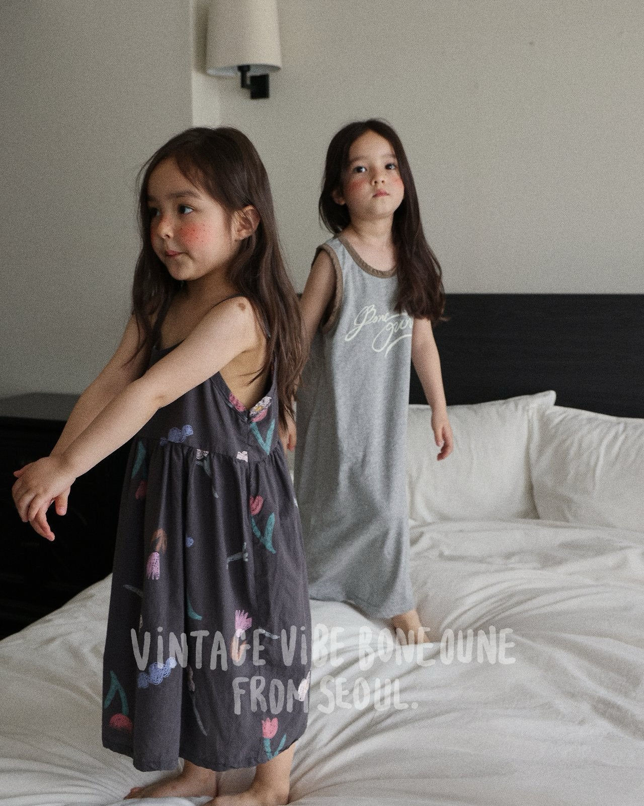 《予約》Clay Flower Ribbon Dress / Boneoune