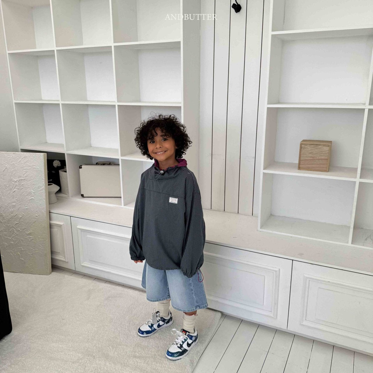 《予約》Old Check Anorak / andbutter