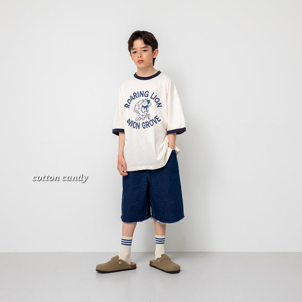 《予約》Lion T-shirt / cotton candy