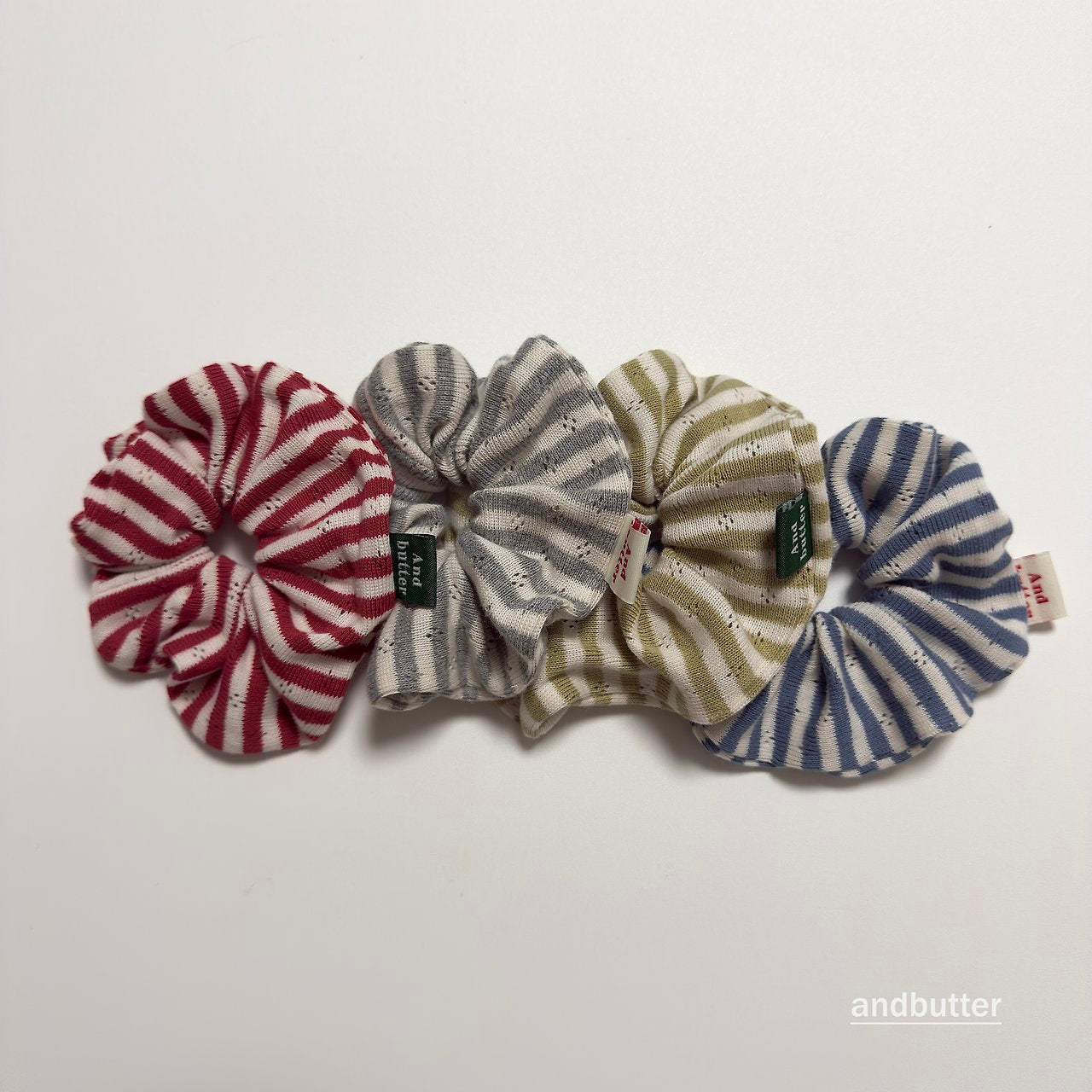 《予約》Tommy Stripe Scrunchie / ANDBUTTER
