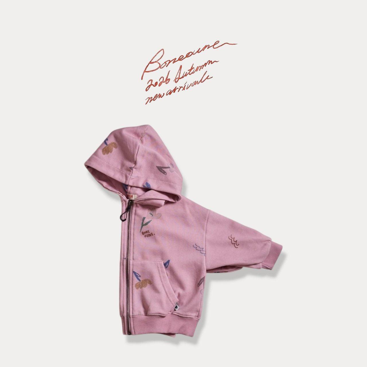 《予約》Flower Print Pigment Hoodie / BONEOUNE