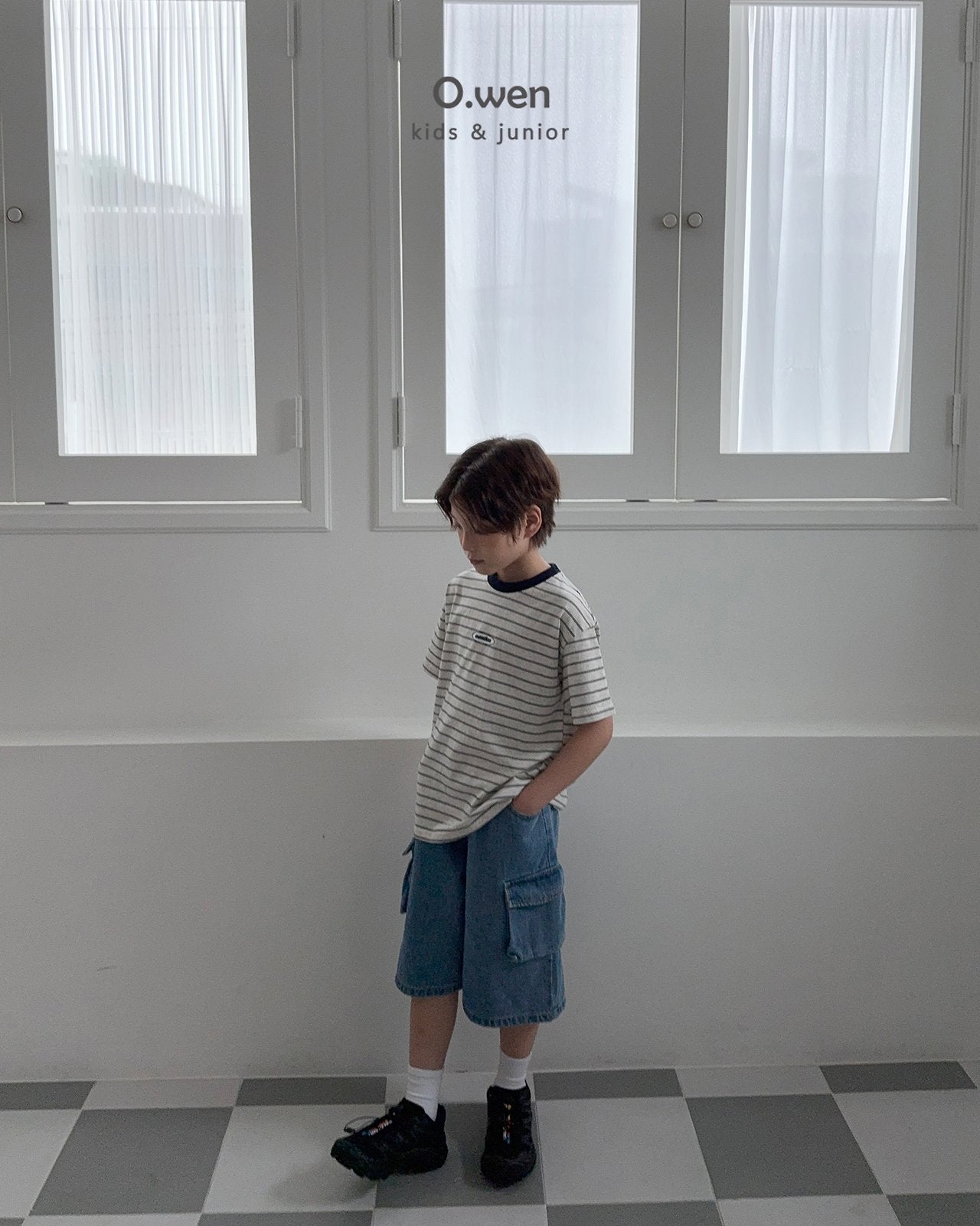 《予約》Mention Stripe Tee / O.wen