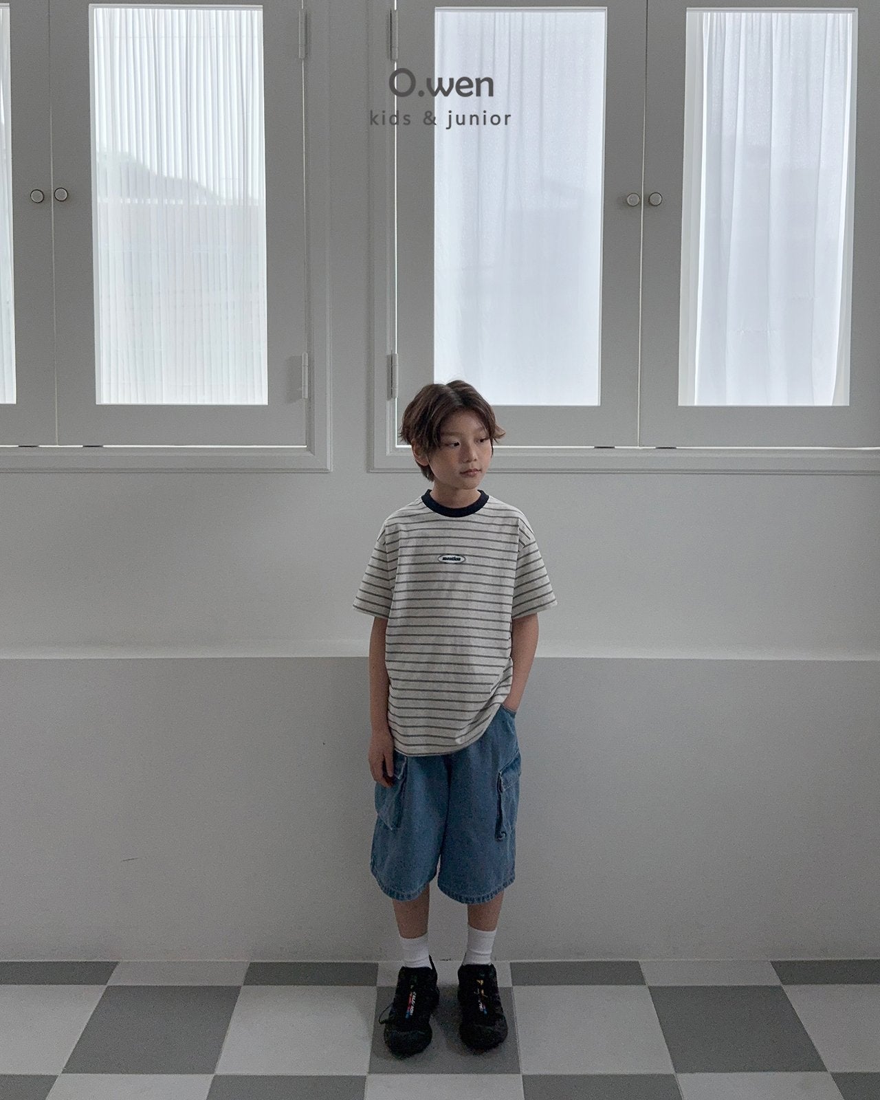 《予約》Mention Stripe Tee / O.wen