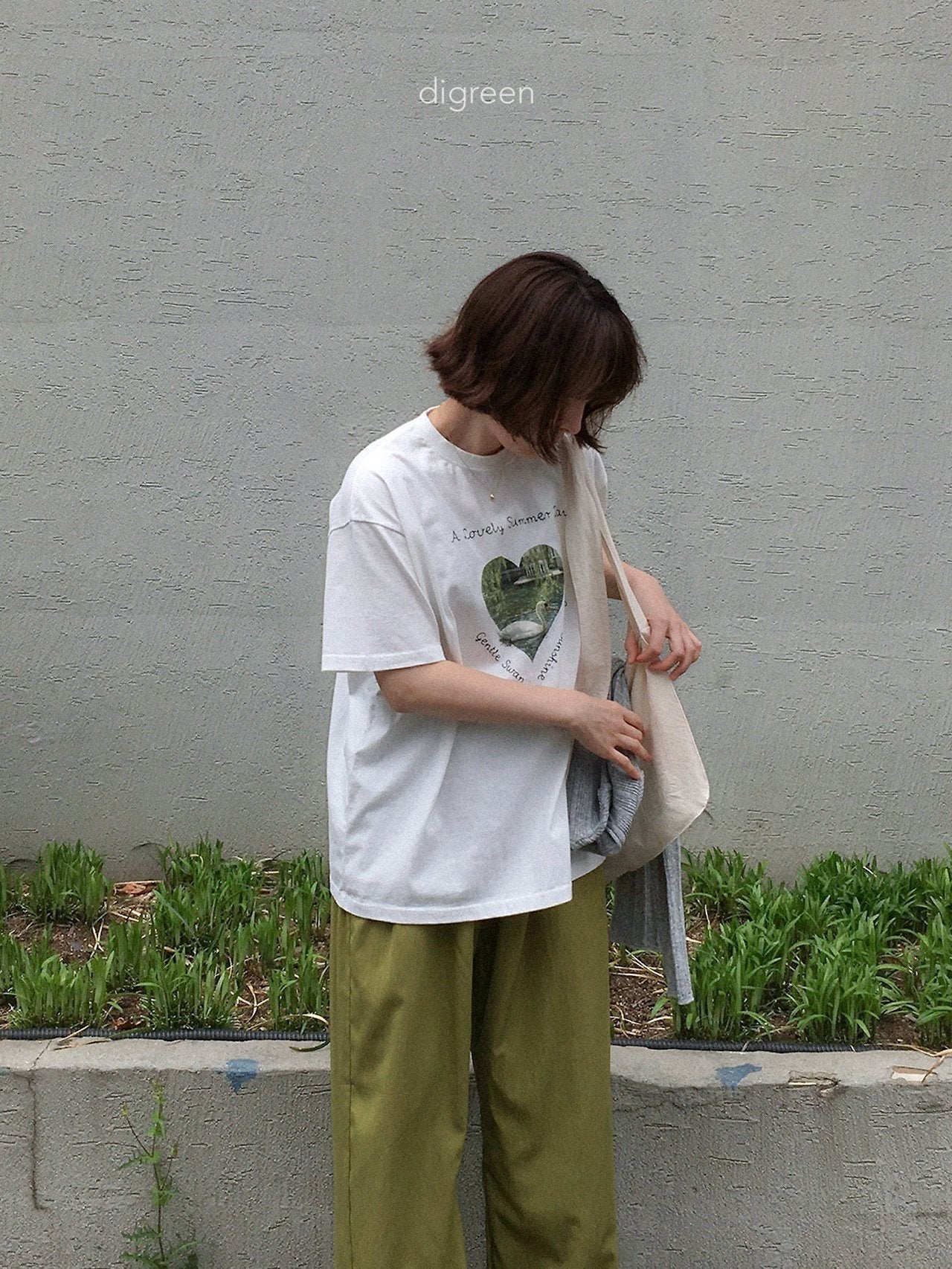 《予約》Pure Swan Tee / digreen (mom)