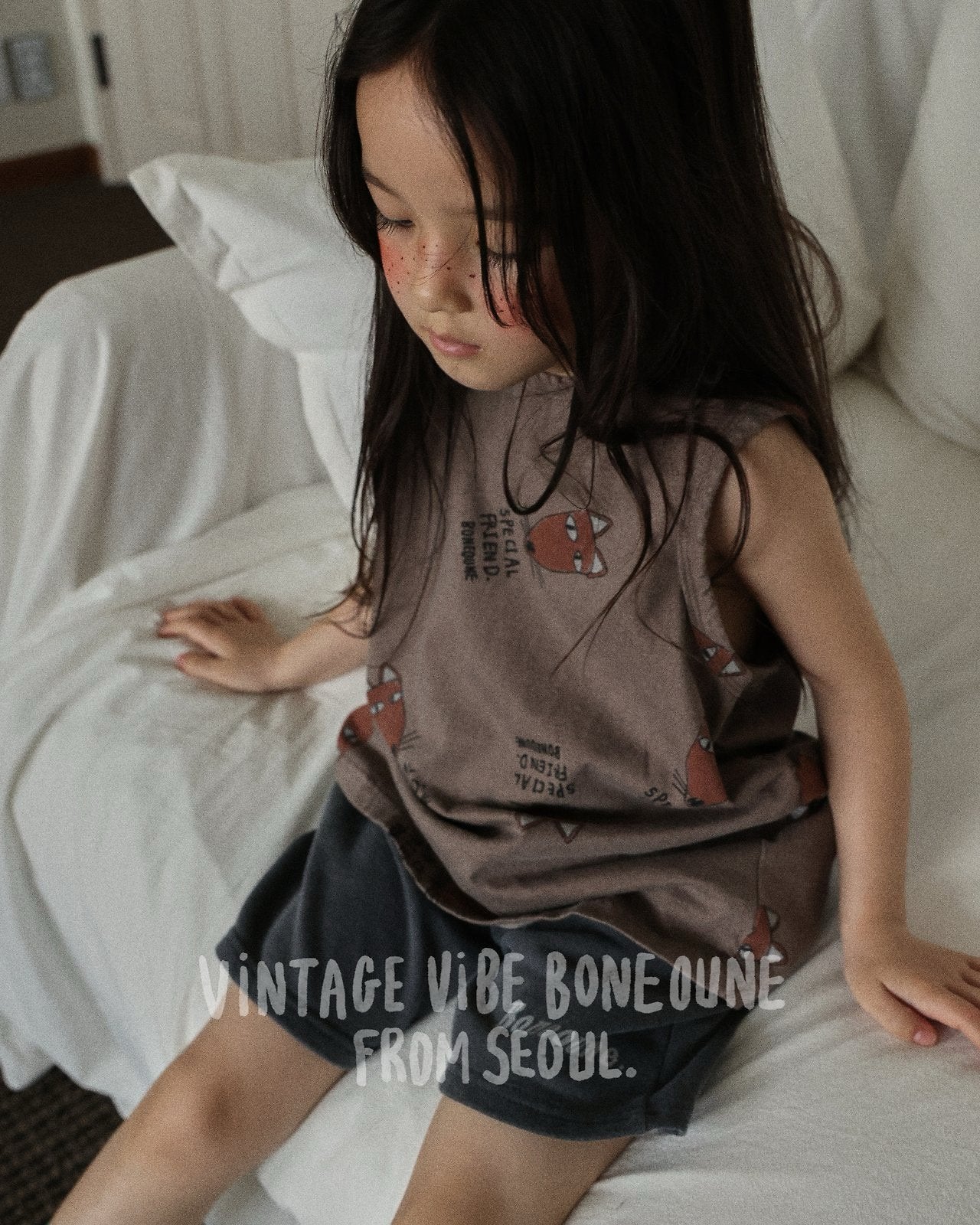 《予約》Fox Sleeveless T-shirt / Boneoune