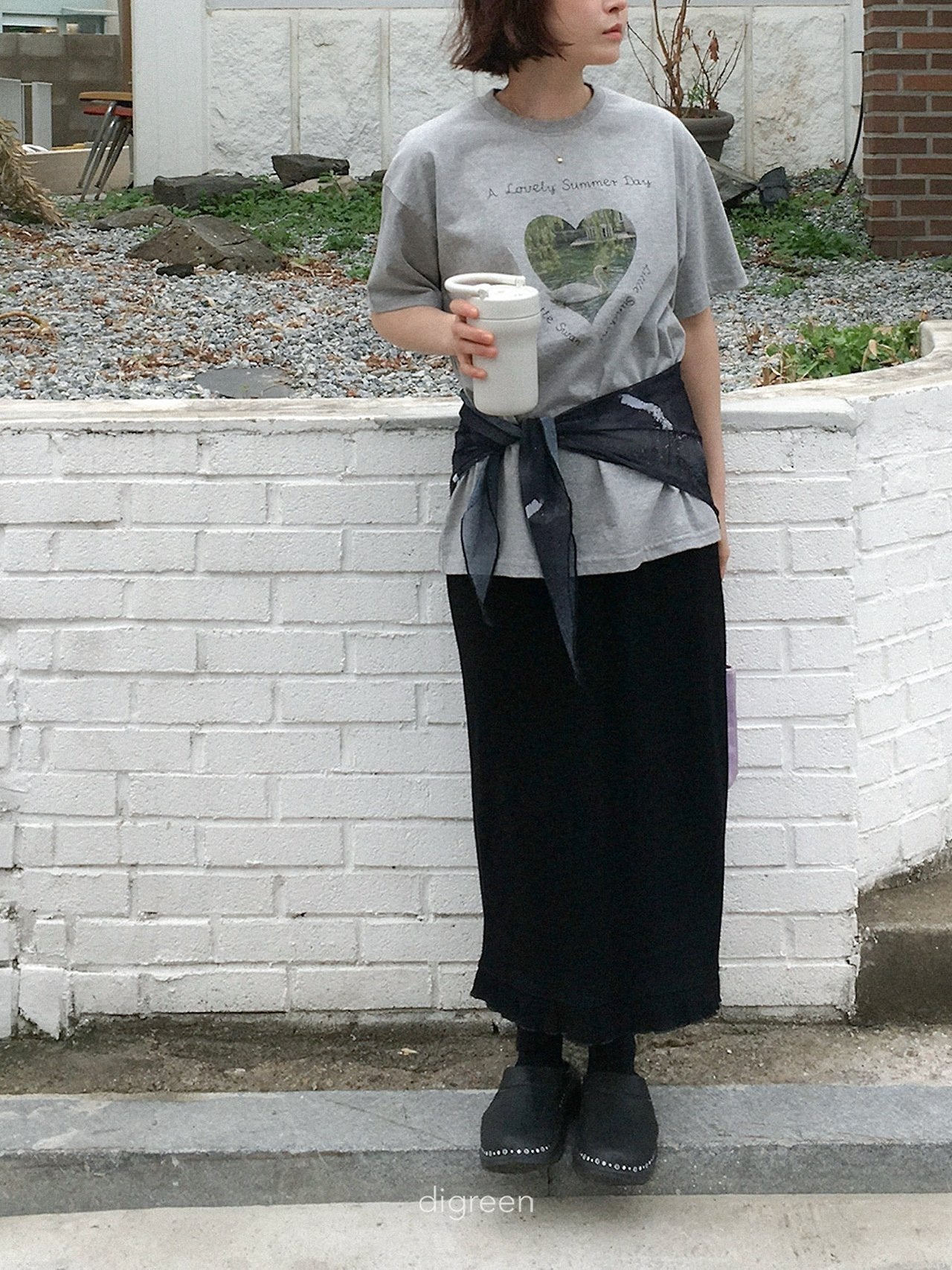 《予約》Pure Swan Tee / digreen (mom)