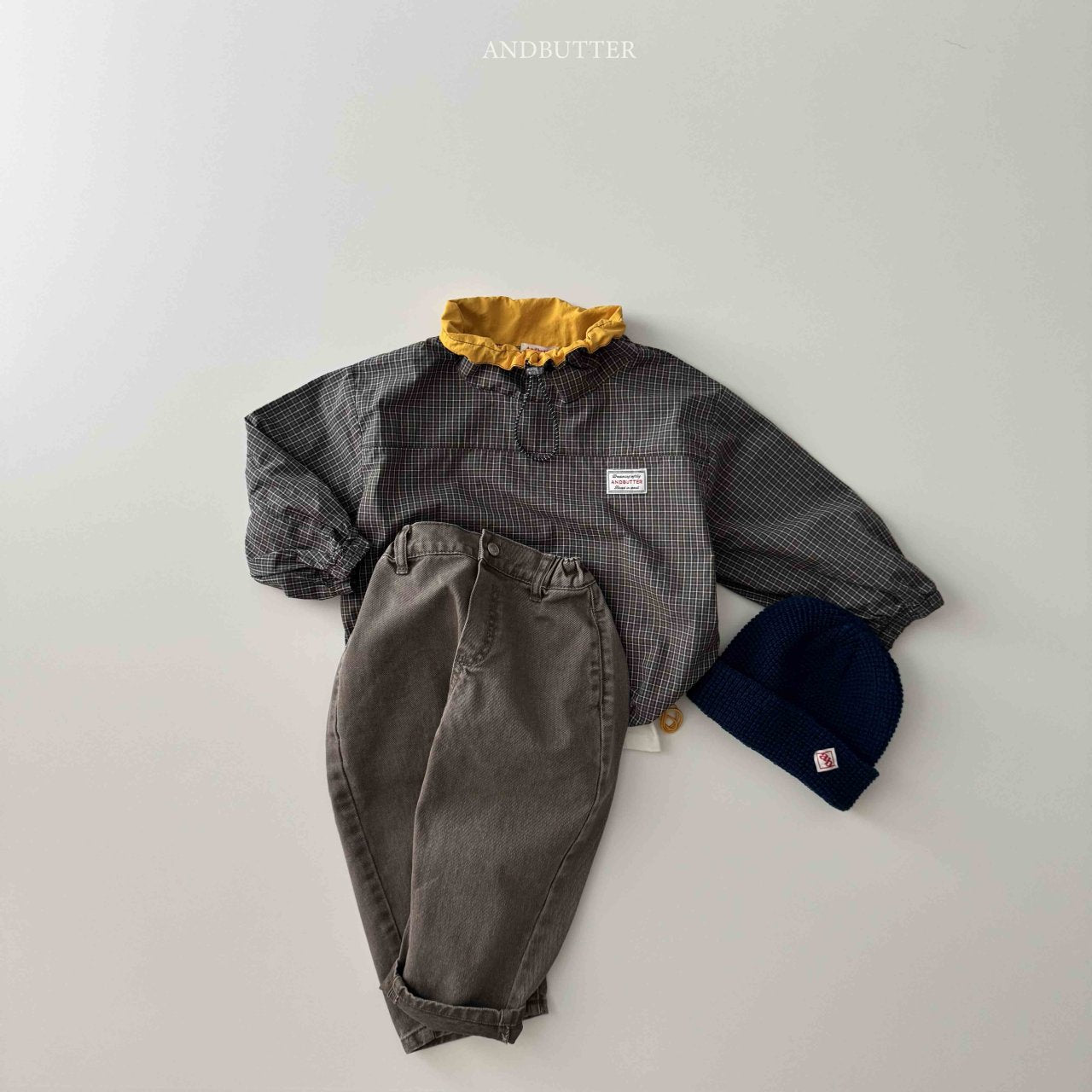 《予約》Old Check Anorak / andbutter