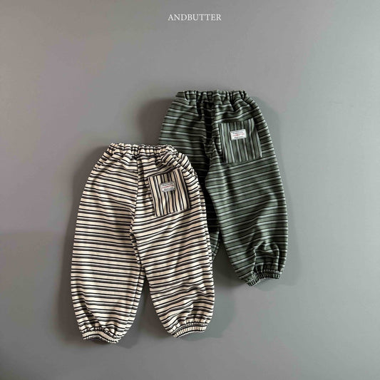 《予約》Mellow Stripe Jogger / andbutter