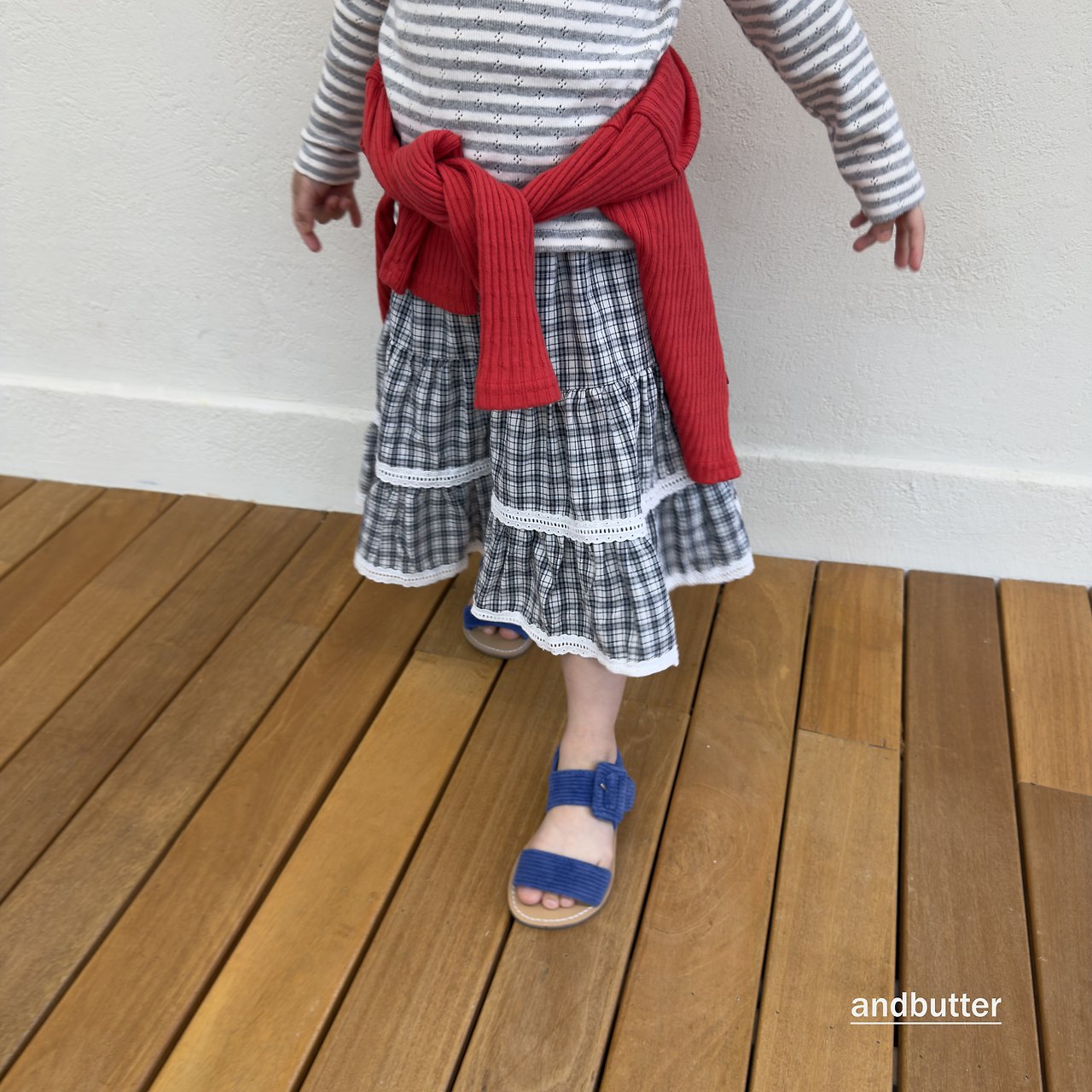 《予約》Check Tiered Skirt / ANDBUTTER