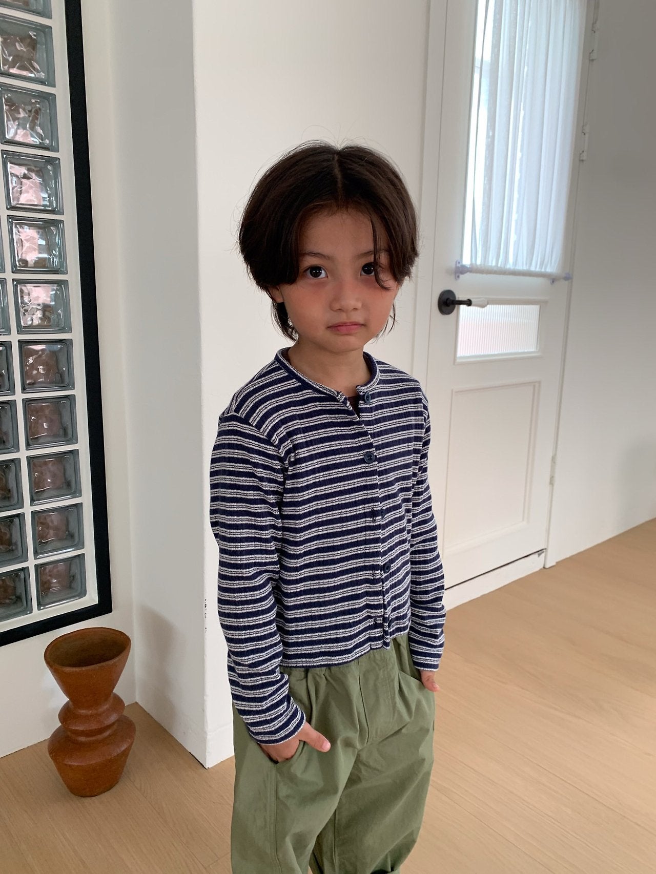 《予約》Stripe Cardigan / Cantuccistudio