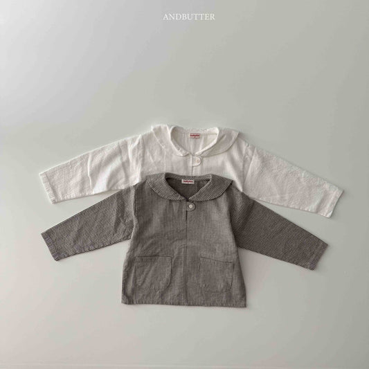 《予約》Sailor Stripe Blouse / andbutter