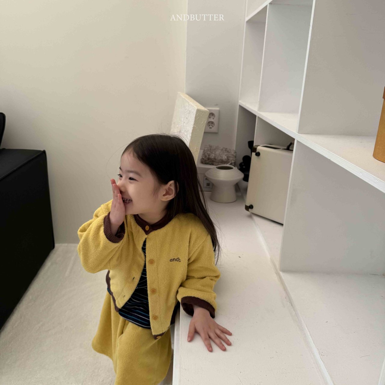 《予約》Two-Tone Terry Cardigan / andbutter