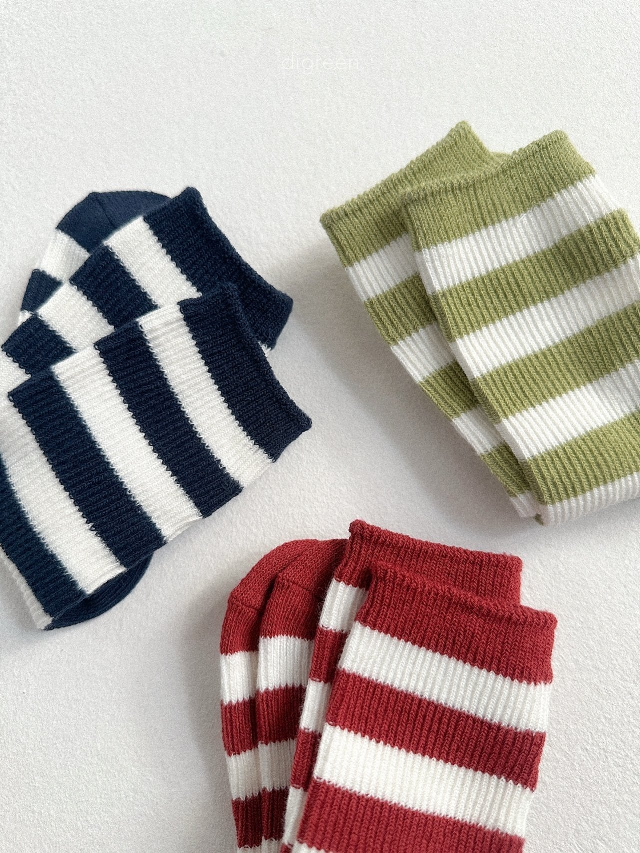 《予約》Minimal Stripe  Socks(Set) / digreen