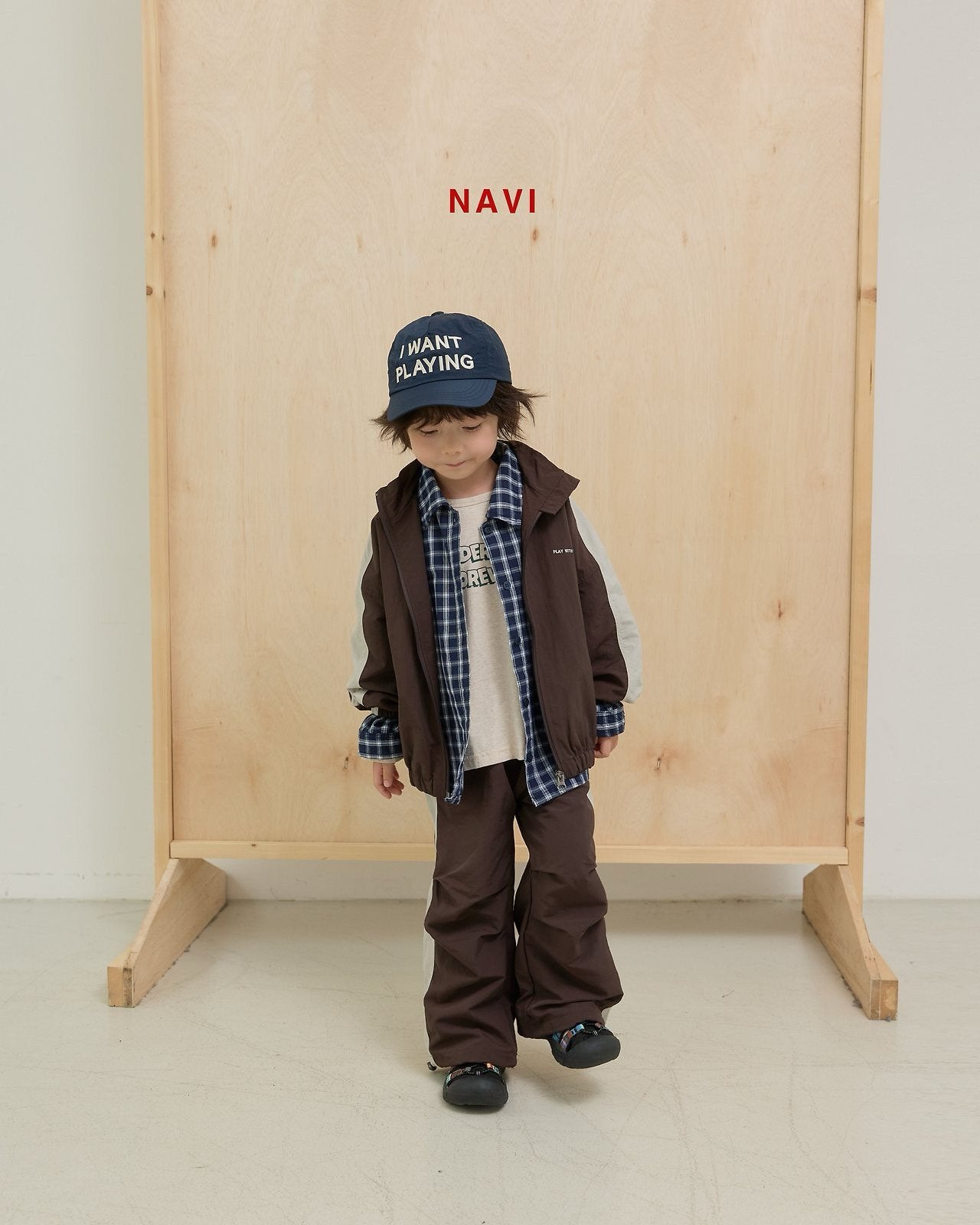 《予約》Anna Two-Tone Jumper / navi.