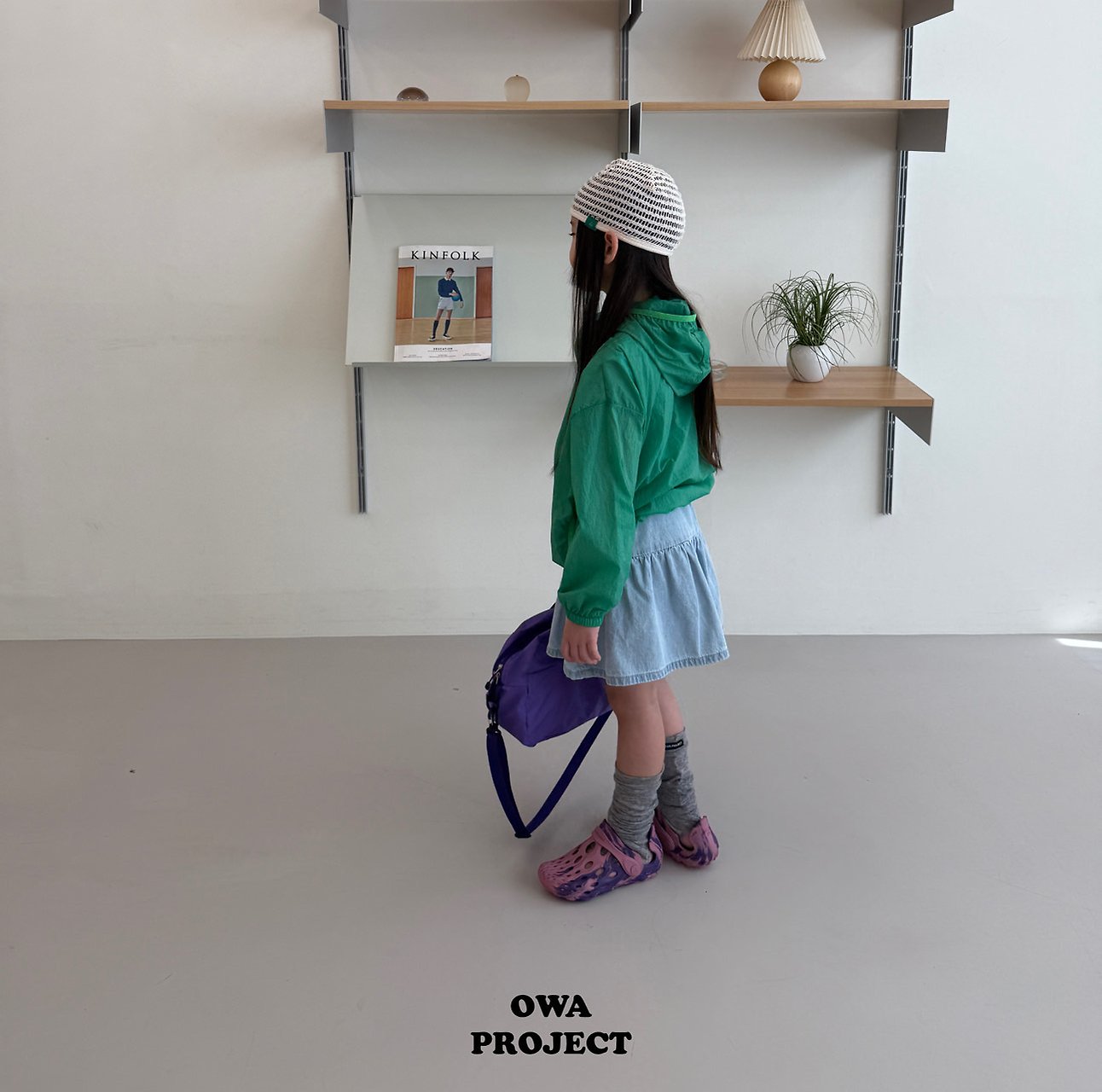 《予約》Slit Denim Dress / OWA PROJECT
