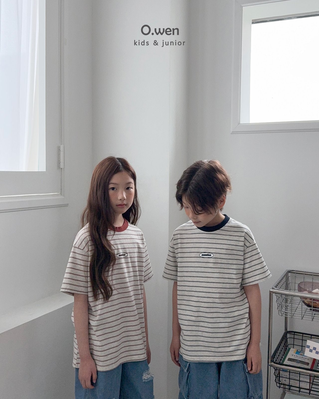 《予約》Mention Stripe Tee / O.wen