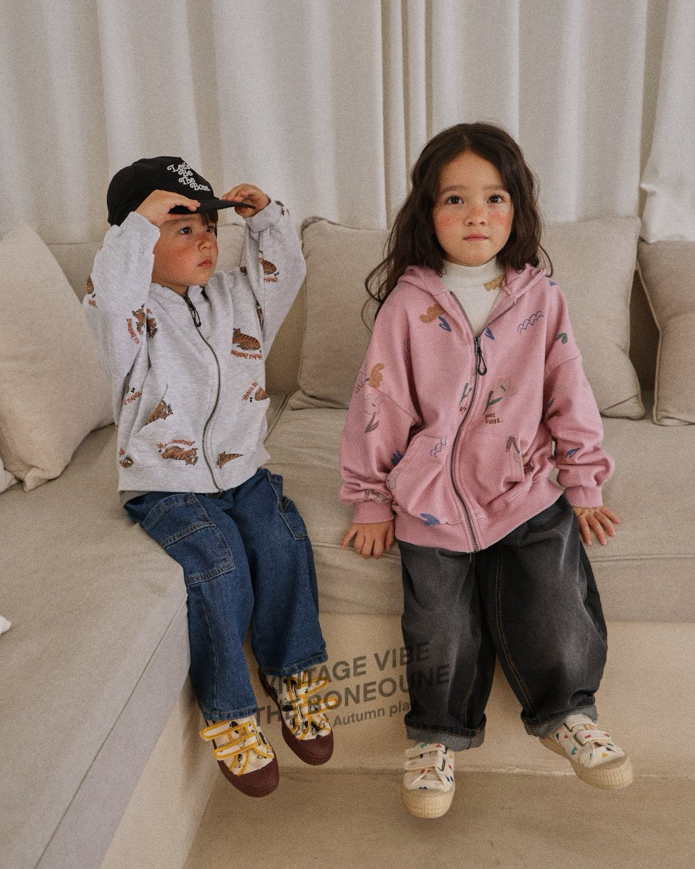 《予約》Flower Print Pigment Hoodie / BONEOUNE
