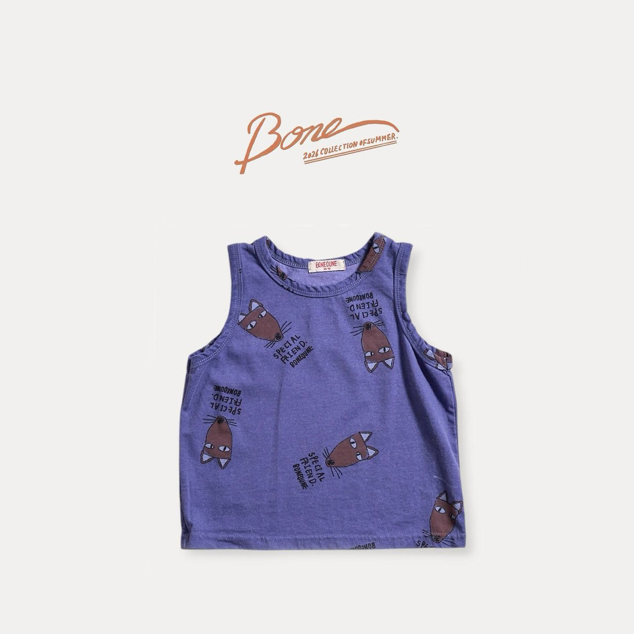 《予約》Fox Sleeveless T-shirt / Boneoune