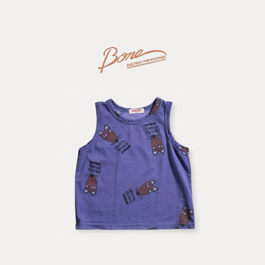 《予約》Fox Sleeveless T-shirt / Boneoune