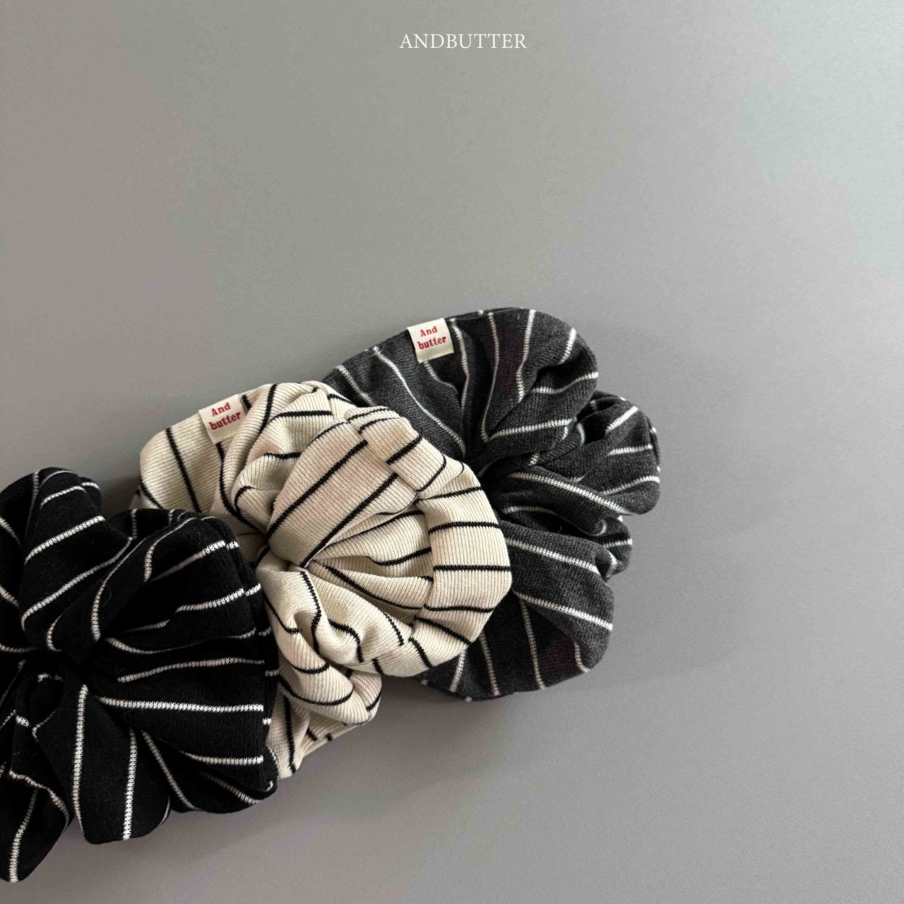 《予約》Stripe Scrunchies / andbutter