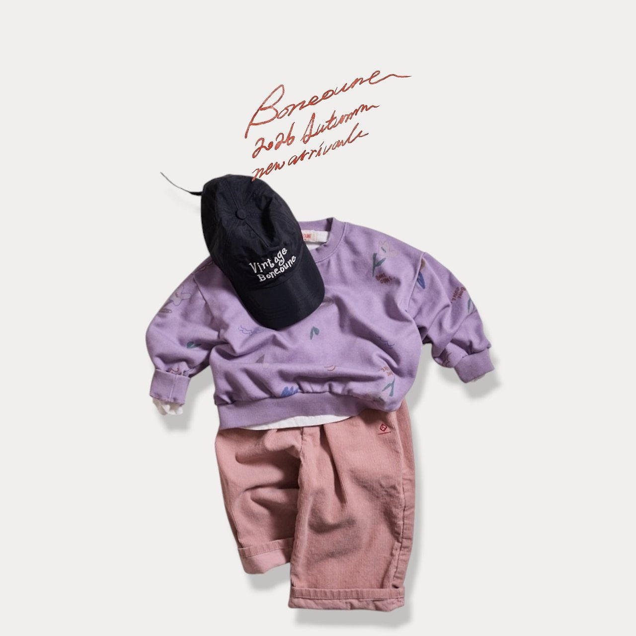 《予約》Flower Sweatshirt / BONEOUNE
