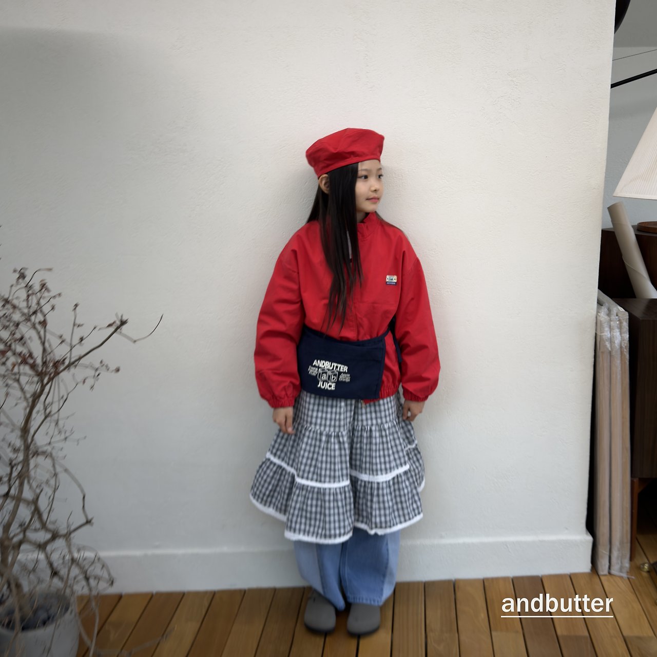 《予約》Check Tiered Skirt / ANDBUTTER