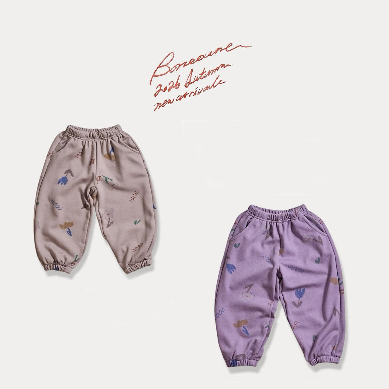 《予約》Floral Jogger Pants / BONEOUNE