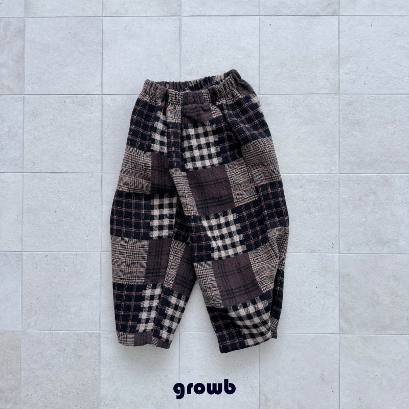 《予約》Patchwork Check Pants / GROWB