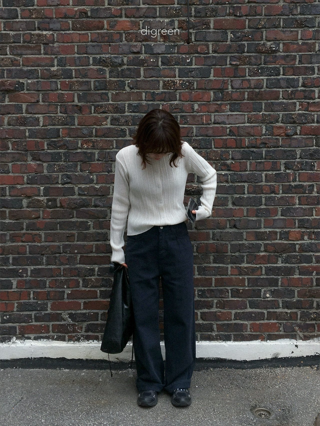 《予約》Wiggly Rib Cardigan / digreen (mom)