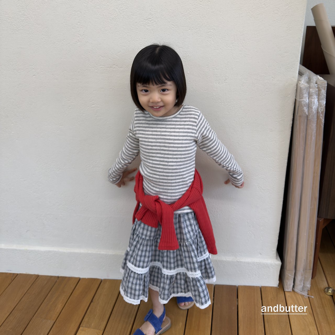 《予約》Check Tiered Skirt / ANDBUTTER
