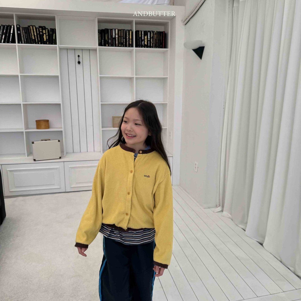 《予約》Two-Tone Terry Cardigan / andbutter